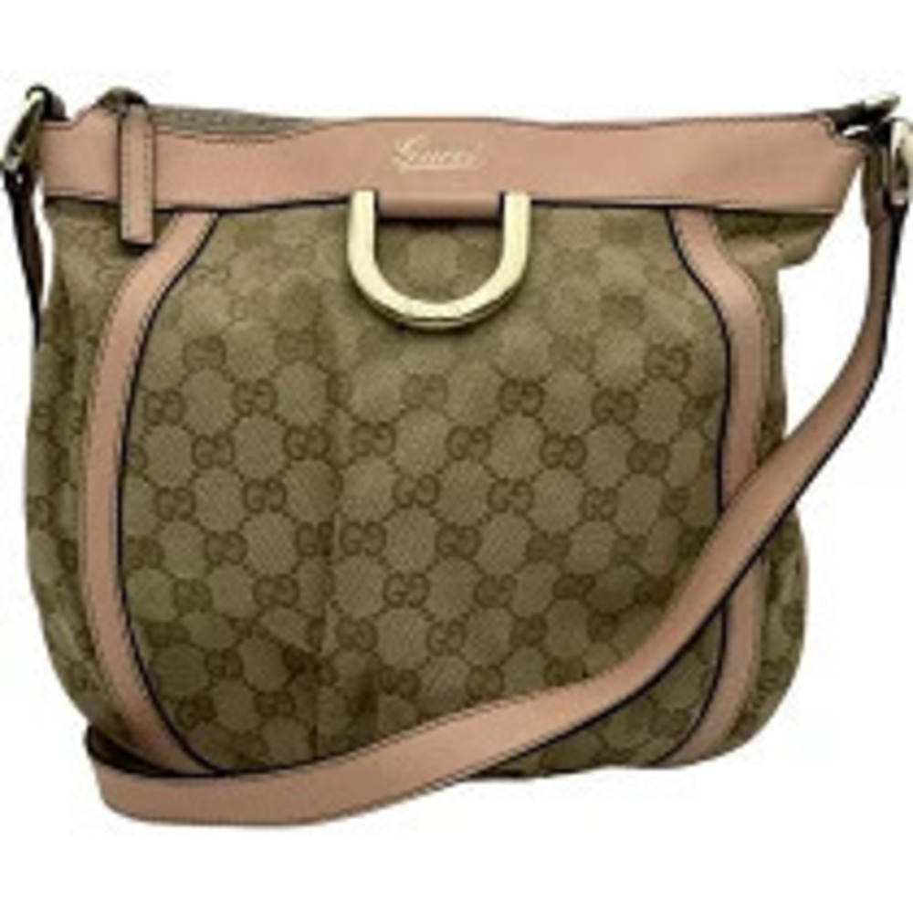 Gucci Abbey Shoulder Bag Pink Canvas